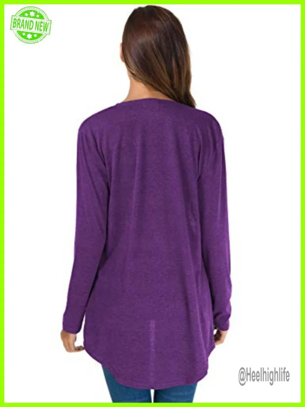 Lightweight Knit Open Front Cardigan with Pockets Long Sleeve